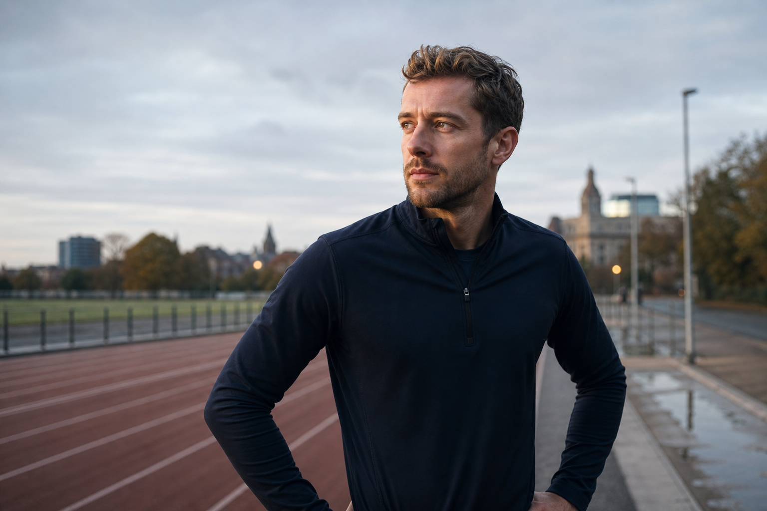 An athlete reflecting after training